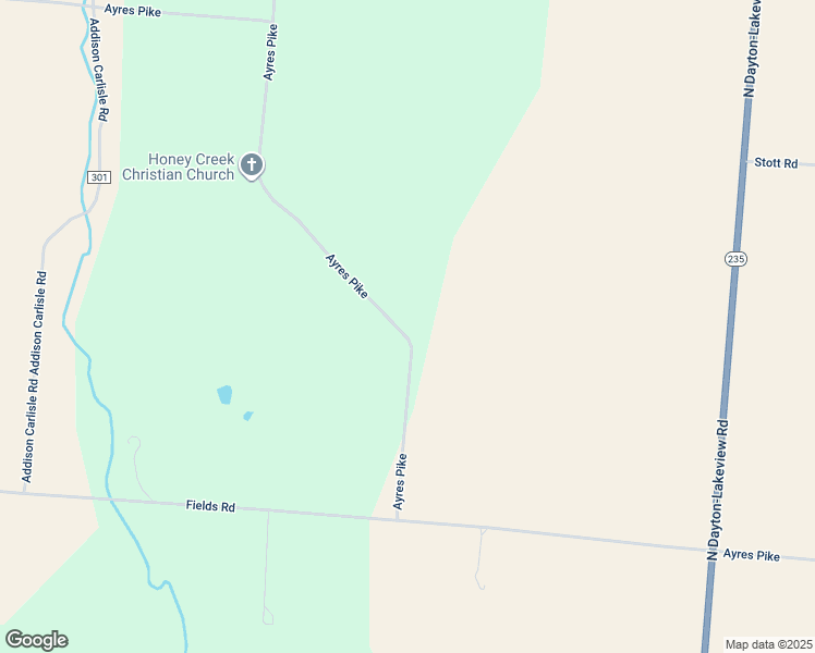 map of restaurants, bars, coffee shops, grocery stores, and more near 11080 Ayres Pike in New Carlisle