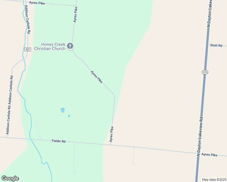 map of restaurants, bars, coffee shops, grocery stores, and more near 11080 Ayres Pike in New Carlisle