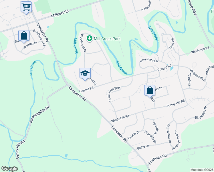 map of restaurants, bars, coffee shops, grocery stores, and more near 1740 Conard Rd in Lancaster