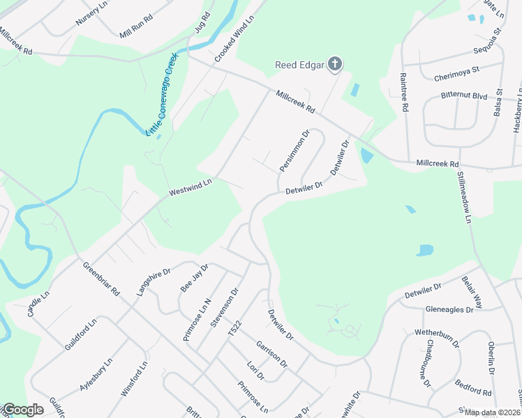 map of restaurants, bars, coffee shops, grocery stores, and more near 1515 Detwiler Drive in York