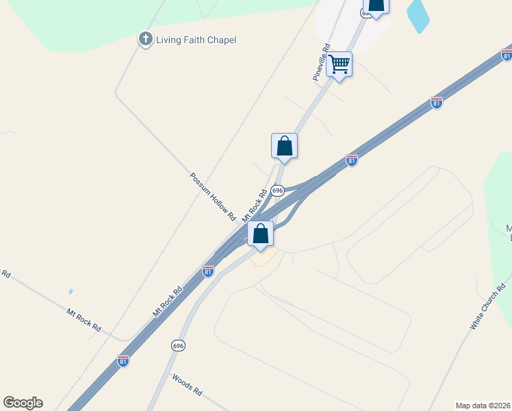 map of restaurants, bars, coffee shops, grocery stores, and more near 1049 Mount Rock Road in Shippensburg