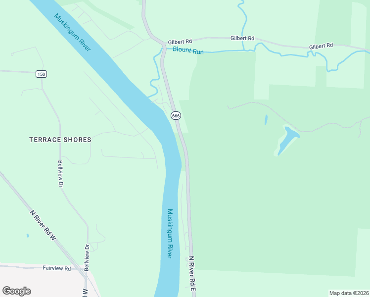 map of restaurants, bars, coffee shops, grocery stores, and more near 4836 North River Road East in Zanesville