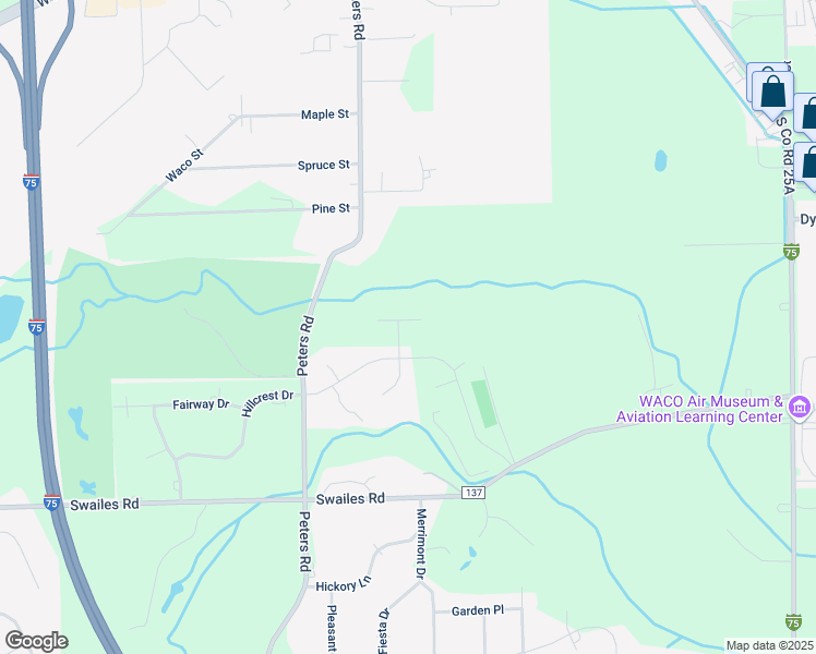 map of restaurants, bars, coffee shops, grocery stores, and more near 1641 Peters Road in Troy