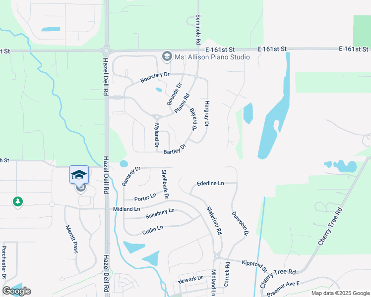 map of restaurants, bars, coffee shops, grocery stores, and more near 6097 Bartley Drive in Noblesville