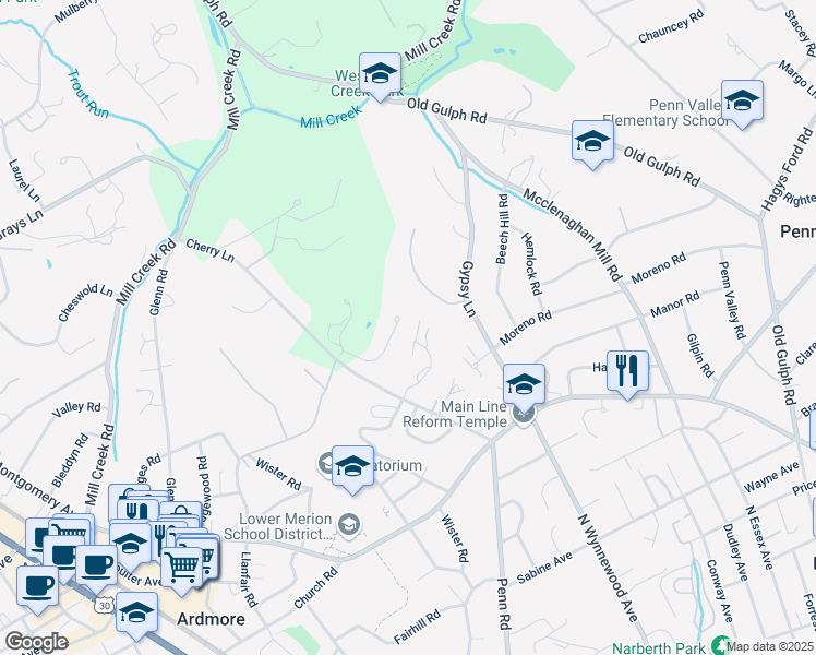 map of restaurants, bars, coffee shops, grocery stores, and more near 741 Cherry Circle in Wynnewood