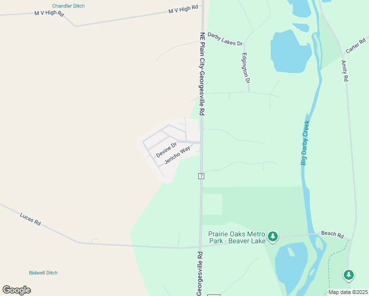 map of restaurants, bars, coffee shops, grocery stores, and more near 8420 Jericho Way in Plain City