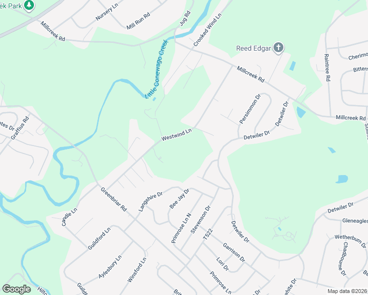 map of restaurants, bars, coffee shops, grocery stores, and more near 2867 Westwind Lane in York