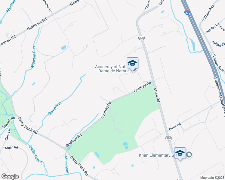 map of restaurants, bars, coffee shops, grocery stores, and more near 770 Godfrey Road in Villanova