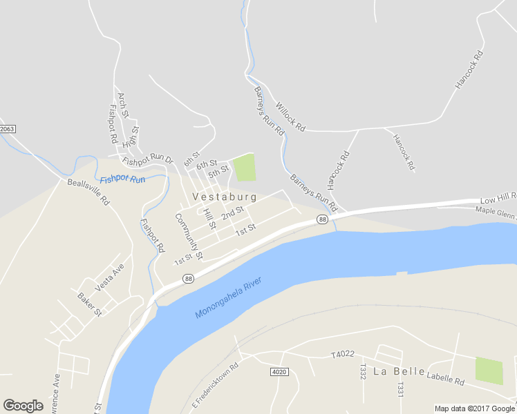 map of restaurants, bars, coffee shops, grocery stores, and more near 414 2nd Street in Vestaburg