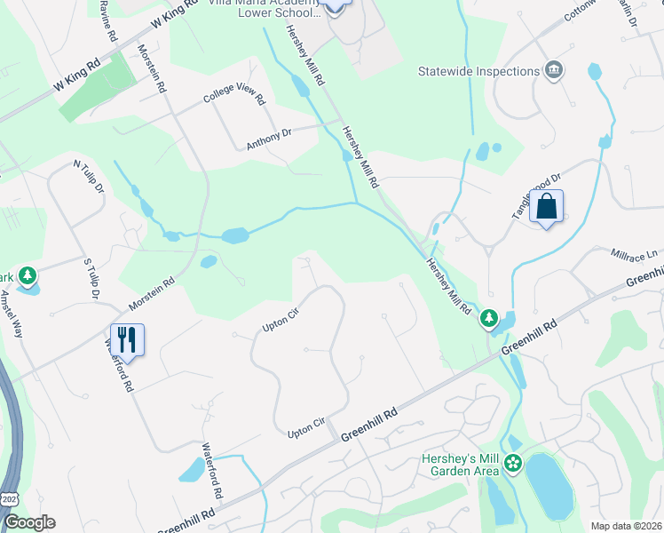 map of restaurants, bars, coffee shops, grocery stores, and more near 1332 Jackson Lane in West Chester