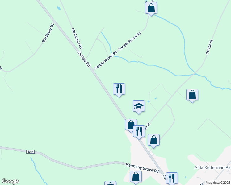 map of restaurants, bars, coffee shops, grocery stores, and more near 5171 Carlisle Rd in Dover