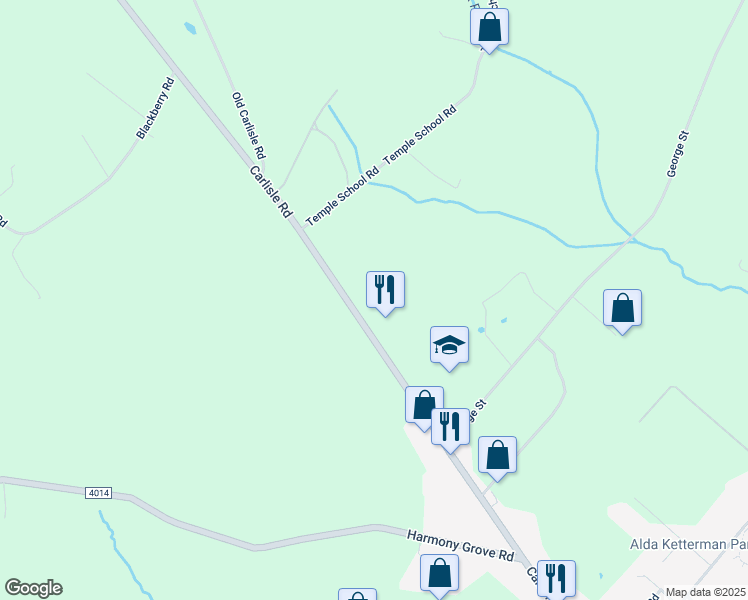 map of restaurants, bars, coffee shops, grocery stores, and more near 5171 Carlisle Rd in Dover