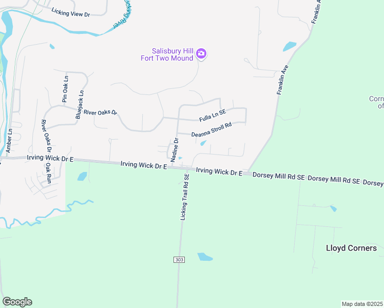 map of restaurants, bars, coffee shops, grocery stores, and more near 575 Irving Wick Drive East in Heath
