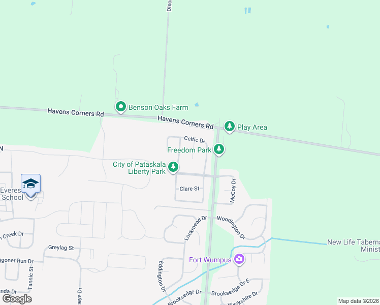 map of restaurants, bars, coffee shops, grocery stores, and more near 1212 Parsons Court in Pataskala