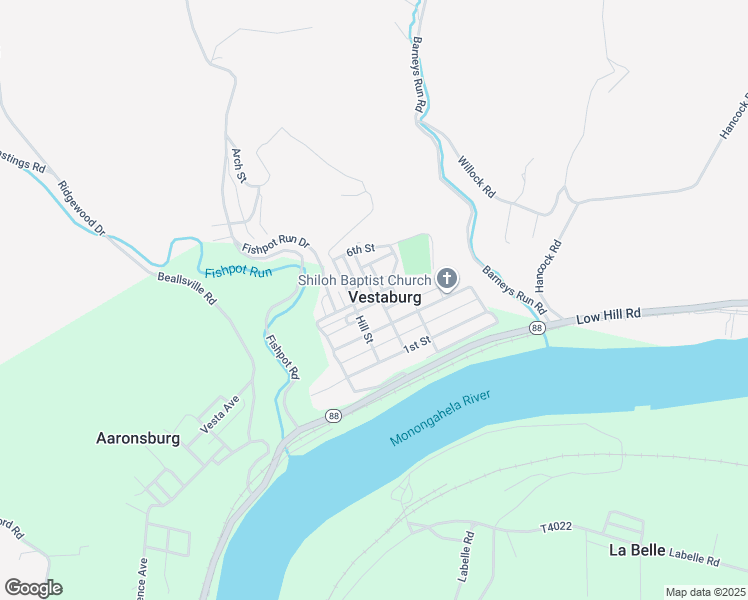 map of restaurants, bars, coffee shops, grocery stores, and more near in Vestaburg