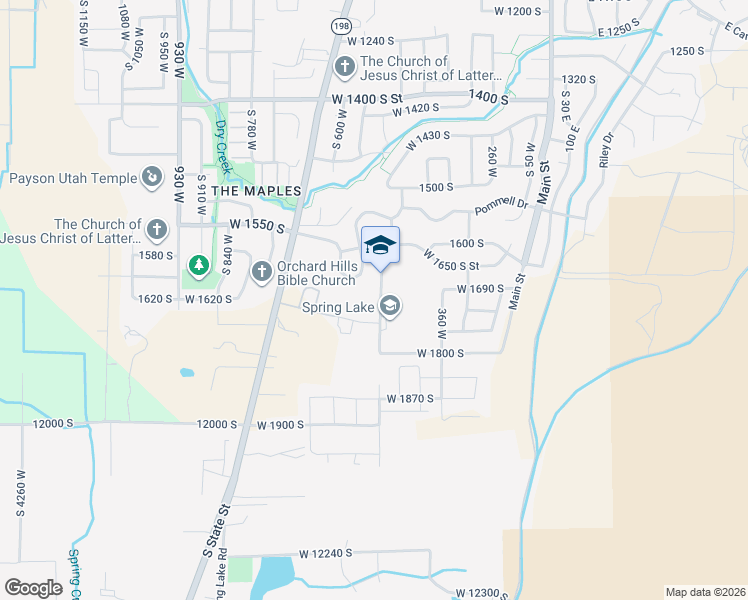 map of restaurants, bars, coffee shops, grocery stores, and more near in Payson