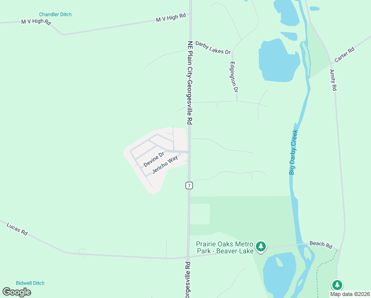 map of restaurants, bars, coffee shops, grocery stores, and more near 5090 Northeast Plain City-Georgesville Road in Plain City