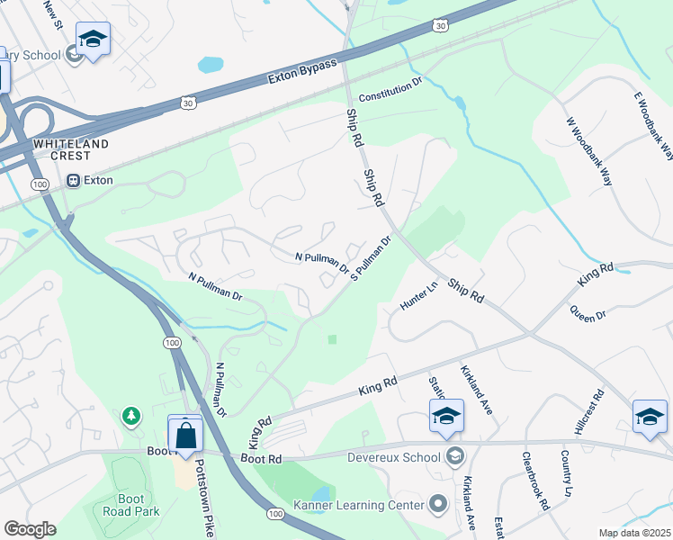 map of restaurants, bars, coffee shops, grocery stores, and more near 966 Roundhouse Court in West Chester