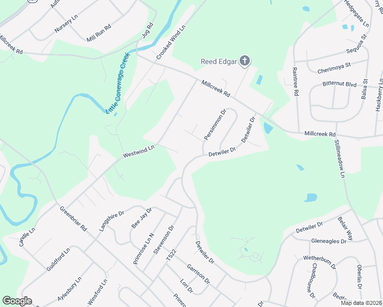 map of restaurants, bars, coffee shops, grocery stores, and more near 1315 Murifield Drive in York