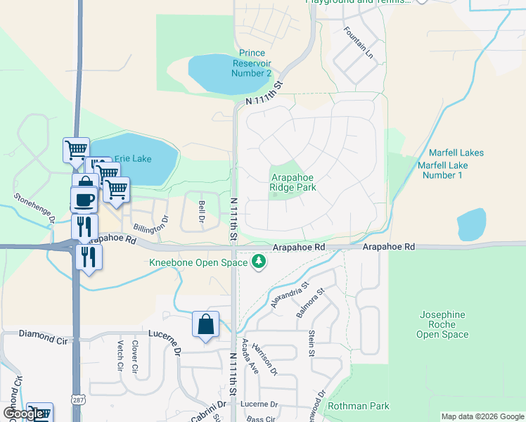 map of restaurants, bars, coffee shops, grocery stores, and more near 1826 Hauck Street in Erie