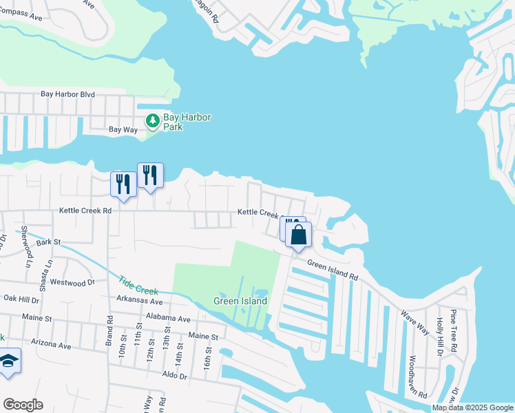 map of restaurants, bars, coffee shops, grocery stores, and more near 11 Pine Crest Drive in Toms River