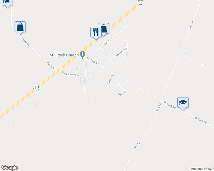 map of restaurants, bars, coffee shops, grocery stores, and more near 40 Tiffany Drive in Shippensburg