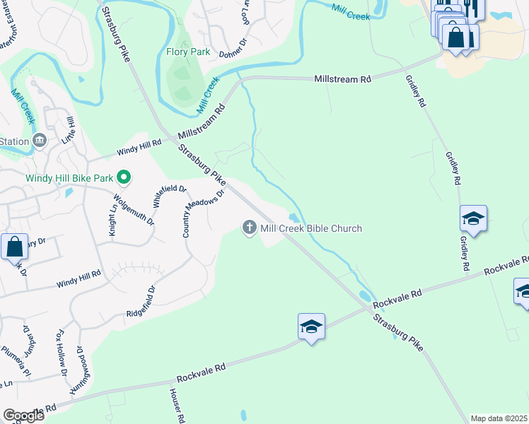 map of restaurants, bars, coffee shops, grocery stores, and more near 269 Strasburg Pike in Lancaster