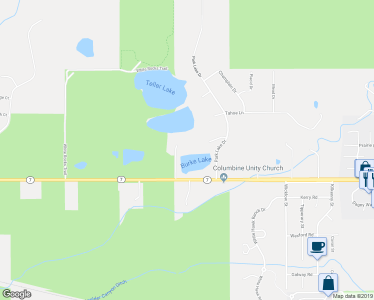 map of restaurants, bars, coffee shops, grocery stores, and more near 8721 Arapahoe Road in Boulder