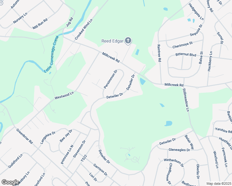 map of restaurants, bars, coffee shops, grocery stores, and more near 1600 Detwiler Drive in York