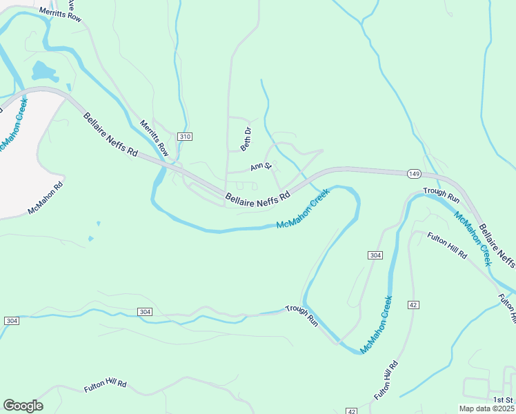 map of restaurants, bars, coffee shops, grocery stores, and more near 64561 Old Township Road 310 in Bellaire