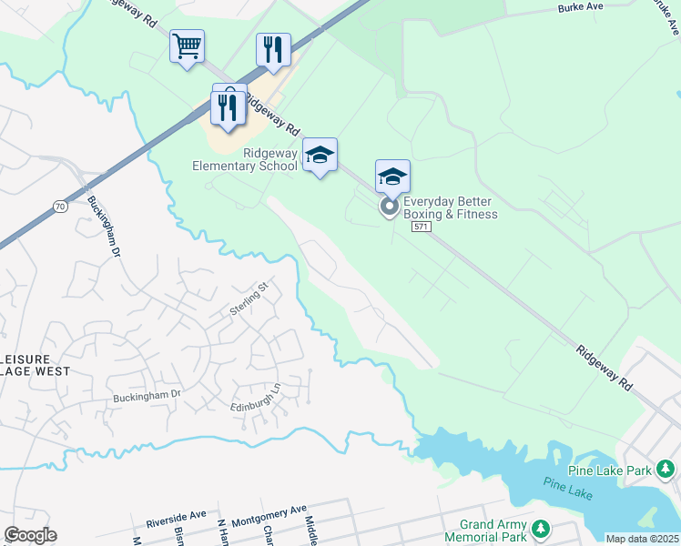 map of restaurants, bars, coffee shops, grocery stores, and more near 606 Bedford Lane in Manchester Township