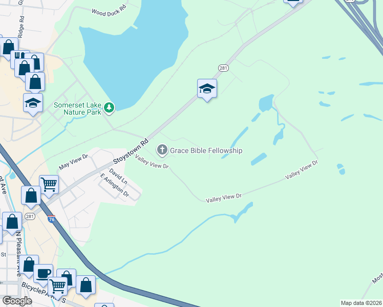 map of restaurants, bars, coffee shops, grocery stores, and more near 181 Arcadia Street in Somerset