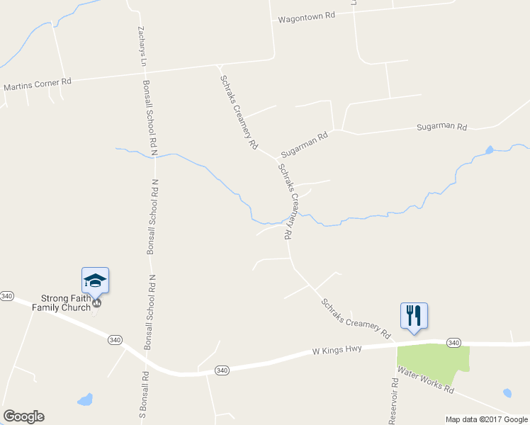 map of restaurants, bars, coffee shops, grocery stores, and more near 171 Creamery Rd in Coatesville