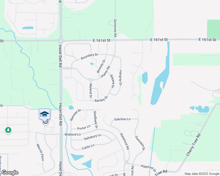 map of restaurants, bars, coffee shops, grocery stores, and more near 6211 Bayard Drive in Noblesville