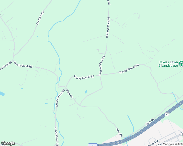 map of restaurants, bars, coffee shops, grocery stores, and more near 4977 Tracey School Road in York