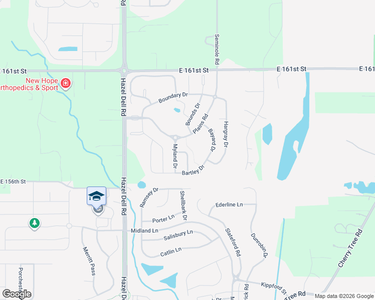 map of restaurants, bars, coffee shops, grocery stores, and more near 15728 Lawton Square Drive in Noblesville