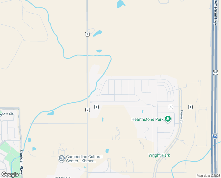 map of restaurants, bars, coffee shops, grocery stores, and more near 711 176th Avenue in Broomfield