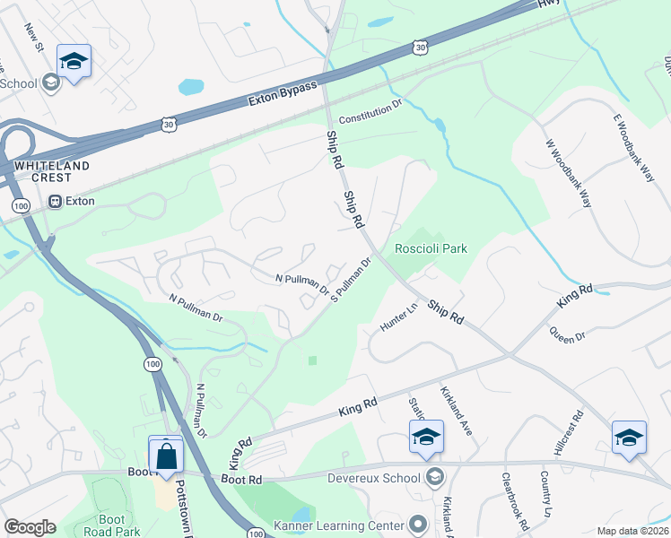 map of restaurants, bars, coffee shops, grocery stores, and more near 831 Durant Court in West Chester