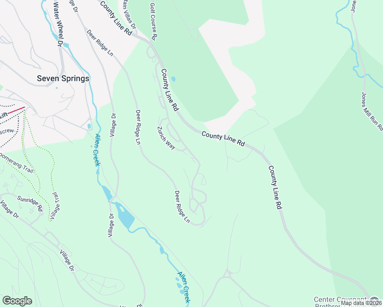 map of restaurants, bars, coffee shops, grocery stores, and more near 106 Swiss Mountain Drive in Champion