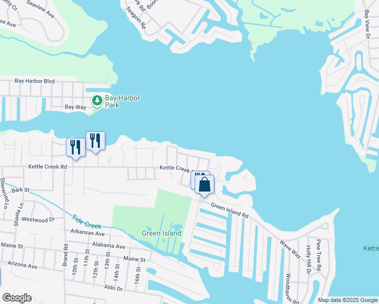 map of restaurants, bars, coffee shops, grocery stores, and more near 296 Cambourne Drive in Toms River