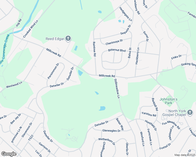 map of restaurants, bars, coffee shops, grocery stores, and more near 1095 Millcreek Road in York