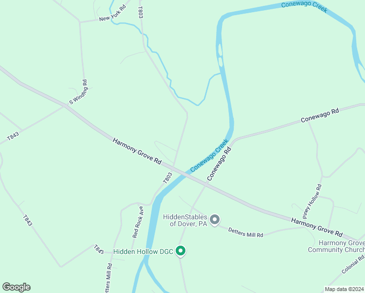 map of restaurants, bars, coffee shops, grocery stores, and more near 1560 Detters Mill Road in Dover