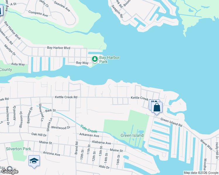 map of restaurants, bars, coffee shops, grocery stores, and more near 222 Kettle Creek Road in Toms River