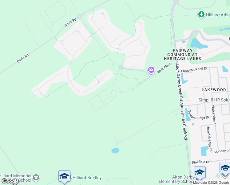 map of restaurants, bars, coffee shops, grocery stores, and more near 6631 Tanager Lane in Hilliard