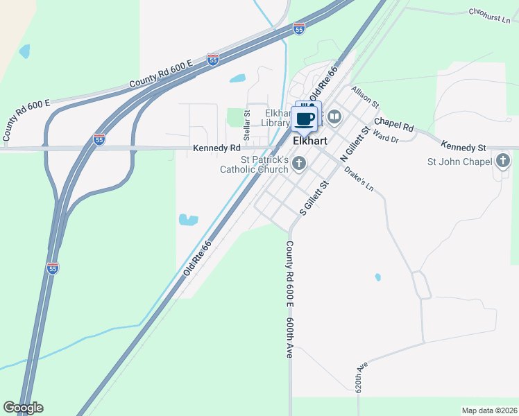 map of restaurants, bars, coffee shops, grocery stores, and more near 142-198 Brennan Street in Elkhart