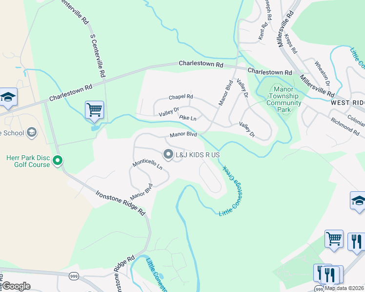 map of restaurants, bars, coffee shops, grocery stores, and more near 1013 Williamsburg Road in Lancaster