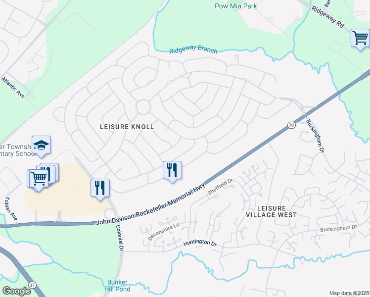 map of restaurants, bars, coffee shops, grocery stores, and more near 10 Dorset Road in Manchester Township