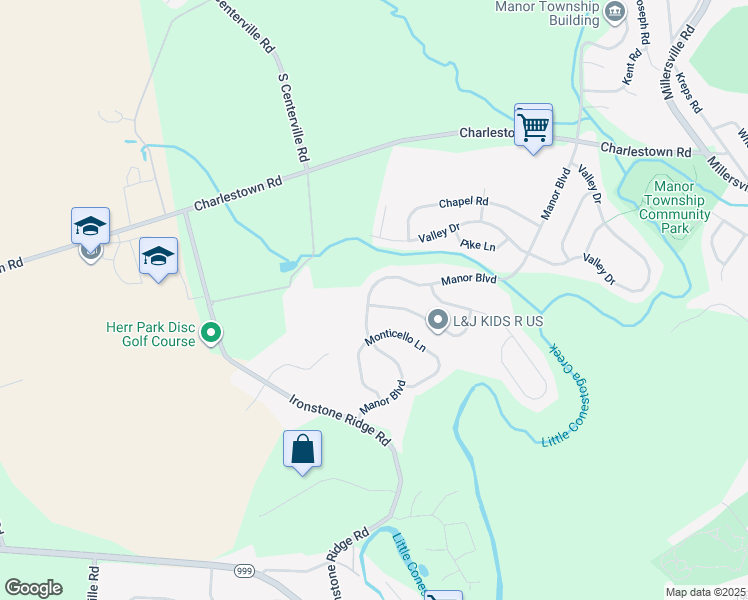 map of restaurants, bars, coffee shops, grocery stores, and more near 1000 Tom Paine Drive in Lancaster