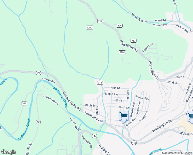 map of restaurants, bars, coffee shops, grocery stores, and more near 64301 Shady Lane Road in Bellaire