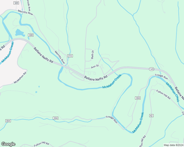 map of restaurants, bars, coffee shops, grocery stores, and more near 64561 Old Township Road 310 in Bellaire
